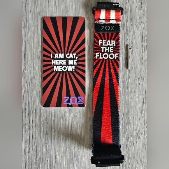 ZOX "FEAR THE FLOOF" #938 ANDROID SAMSUNG GALAXY NEW AMERICAN CAT 20mm WATCHBAND - Picture 4 of 12
